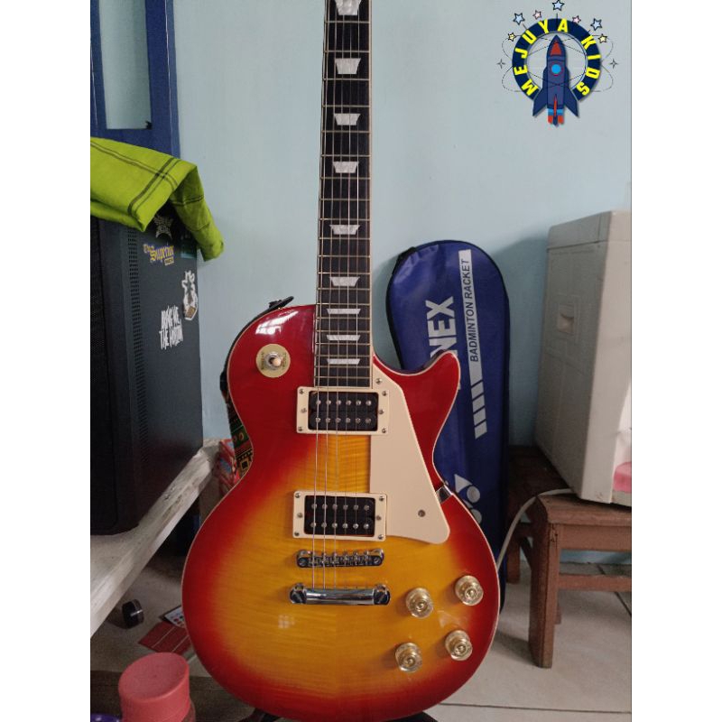 MEJUYAKIDS - Gitar Listrik Elektrik Model Les Paul Scorpion LP610 Second Bekas Original