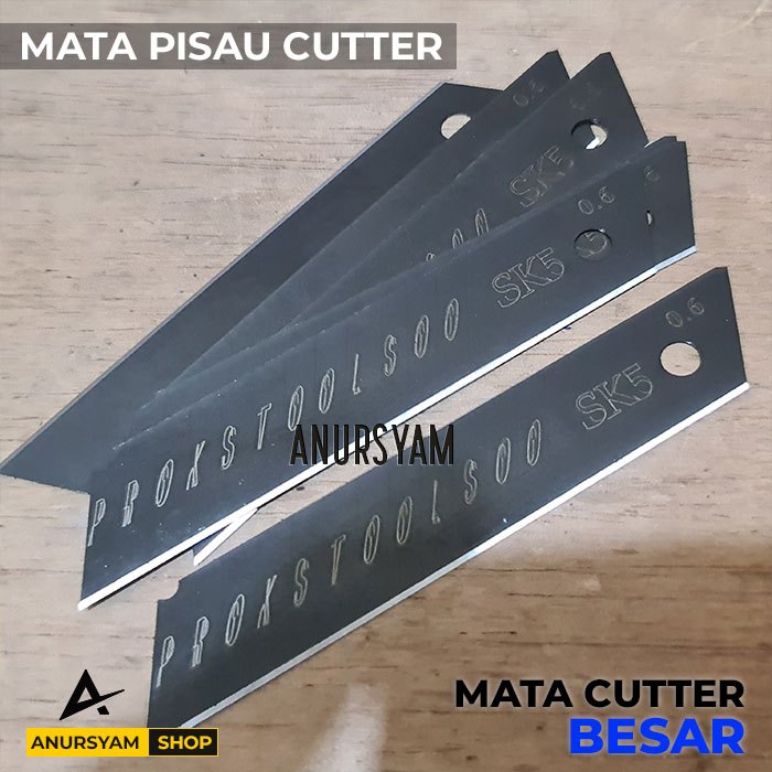 

Isi Cutter Besar Hitam 18mm SK5 (Isi 10pcs) - Refill Cutter