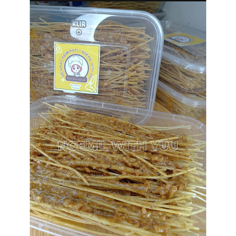 

Mie Lidi Bumbu basah varian ORIGINAL, PEDAS GURIH dan EKSTRA PEDAS Ngemil With Yuu kemasan 250 gram