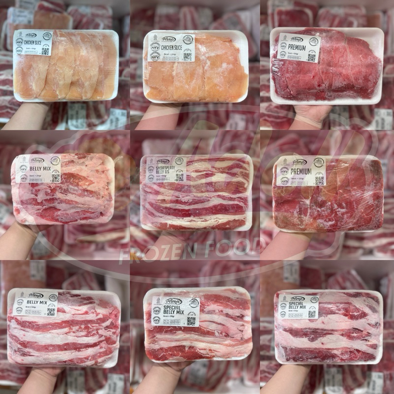 

DAGING SLICE Beef Shortplate Belly US, Premium, Special Mix Belly, Belly Mix, Ayam Slice 250gr/500gr