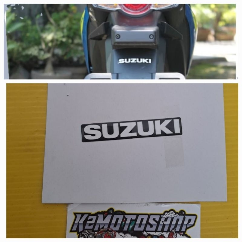 Logo Stiker Emblem Tulisan Suzuki Spakbor Belakang Satria Fu Fi Original SGP