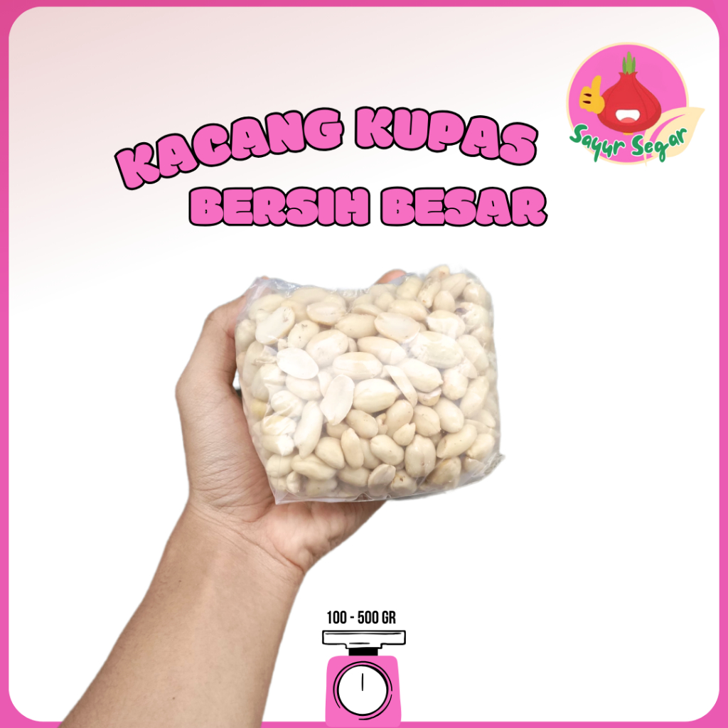 

Sayur Segar - Kacang Kupas Bersih Besar 1 kg / Peeled Peanuts