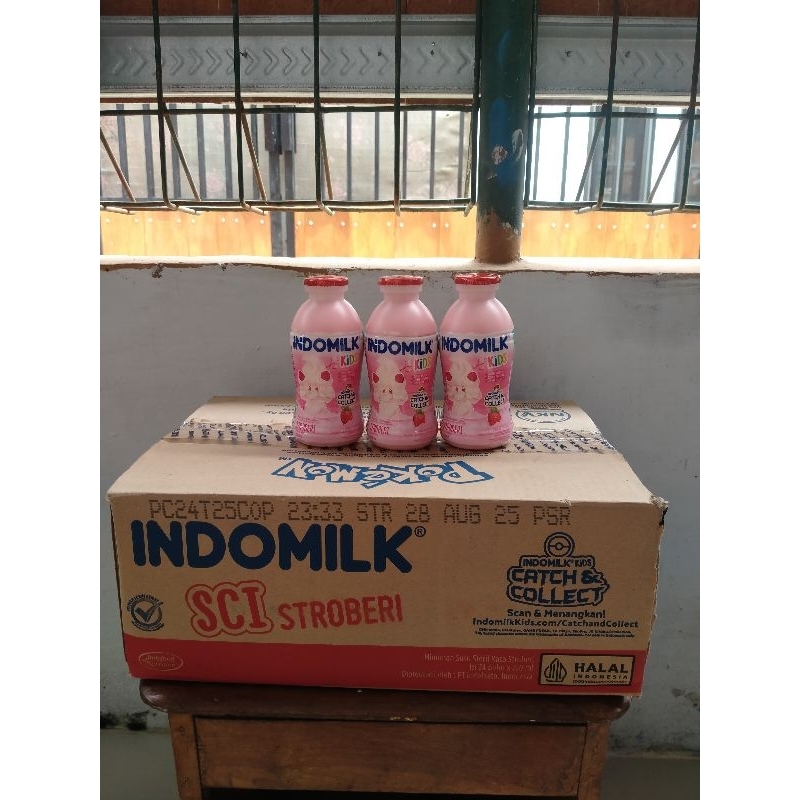 

Indomilk strawberry botol 190ml x 24 ( 1dus)