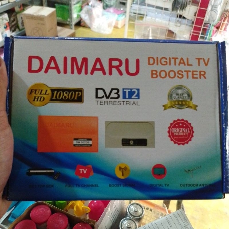 boster tv digital, boster atas bawah tinggal pasang