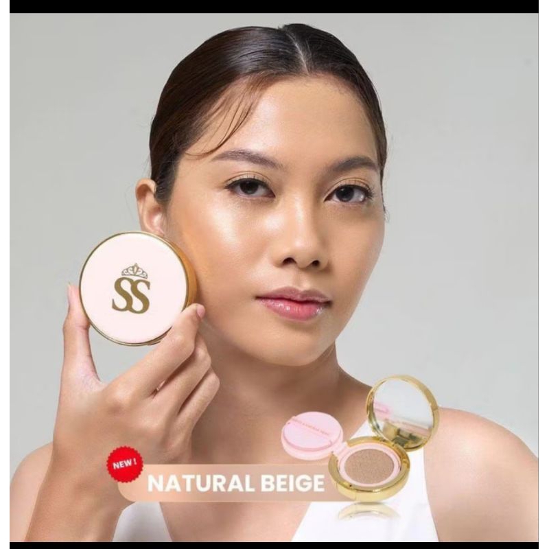 chusion ss shellasaukia kemasan pink full covverage spf30 warna natural beige