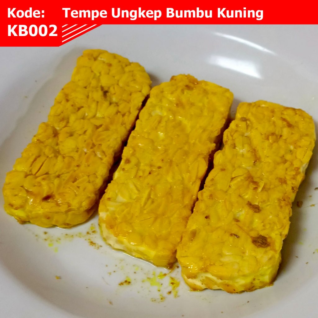 

Tempe Ungkep Bumbu Kuning KB002 | Tempe Siap Goreng | Kedai Berkah