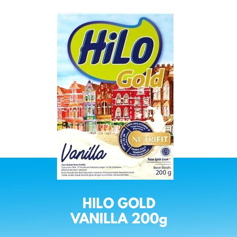 

HiLo Gold Vanilla 200g - Susu Tinggi Kalsium Lebih Rendah Lemak