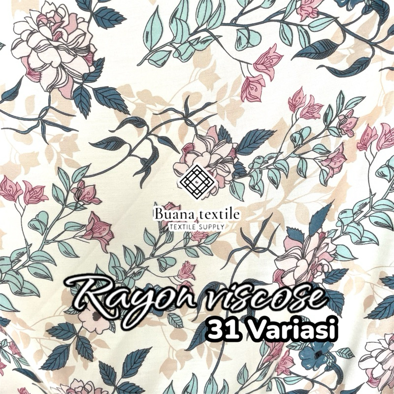 KAIN KATUN RAYON VISCOSE PREMIUM | KAIN KATUN RAYON MOTIF PREMIUM | KATUN RAYON MOTIF CANTIK | KATUN