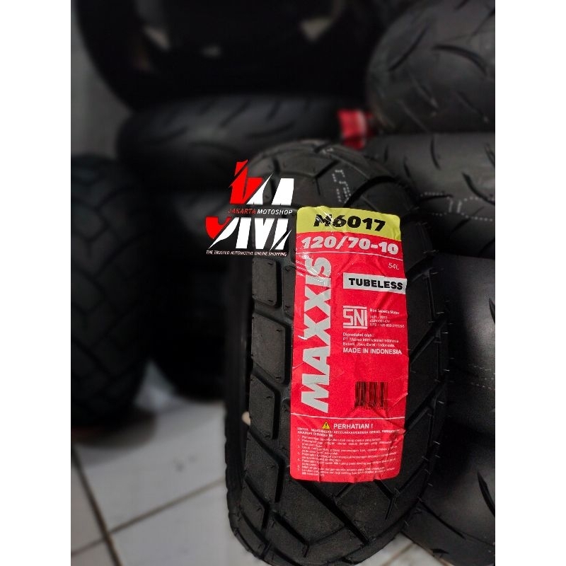 Ban Maxxis M6017 120/70-10 (Tubless) For Vespa Matic Lx v S125 dll