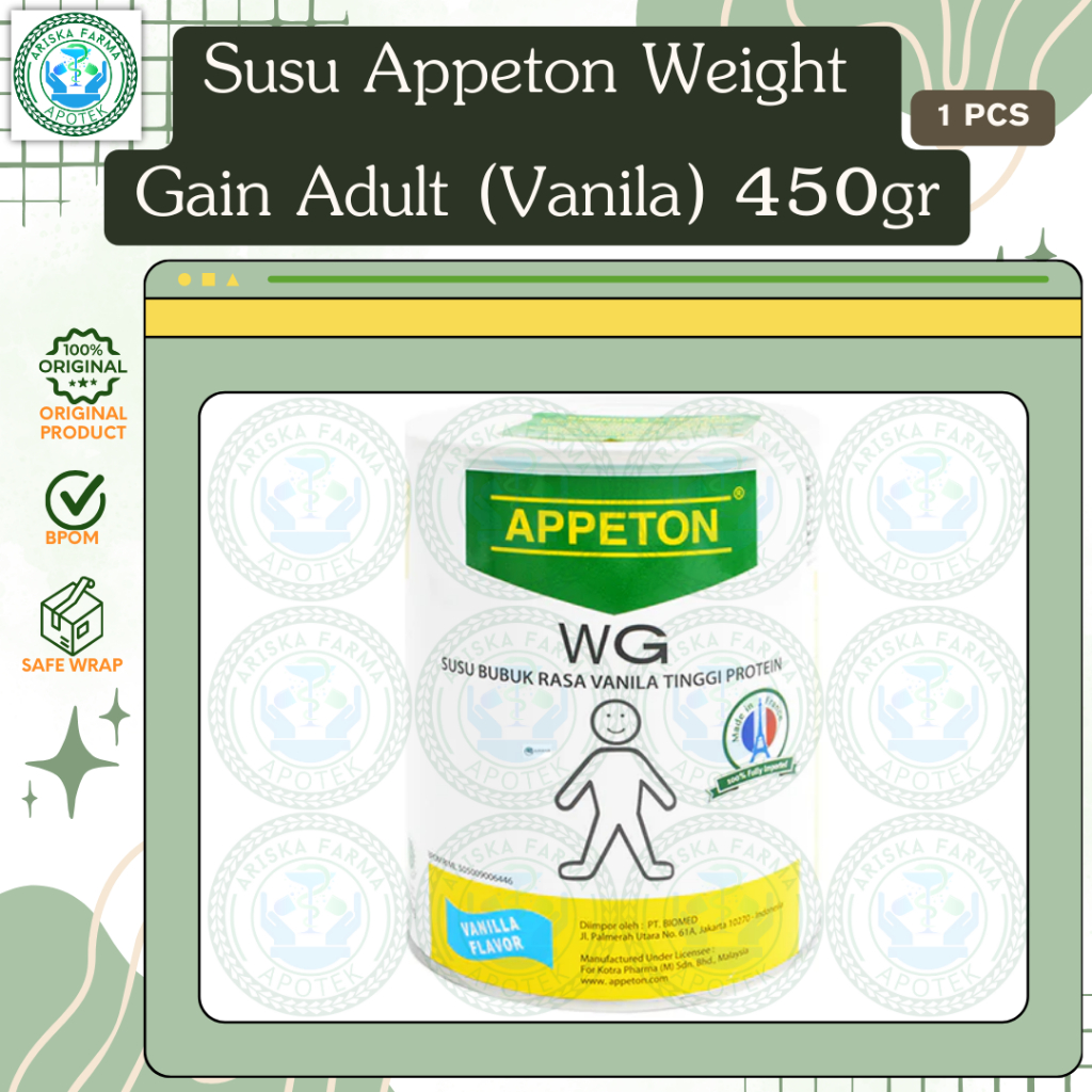 

Susu Appeton Weight Gain Adult (Vanila) 450gr per pcs