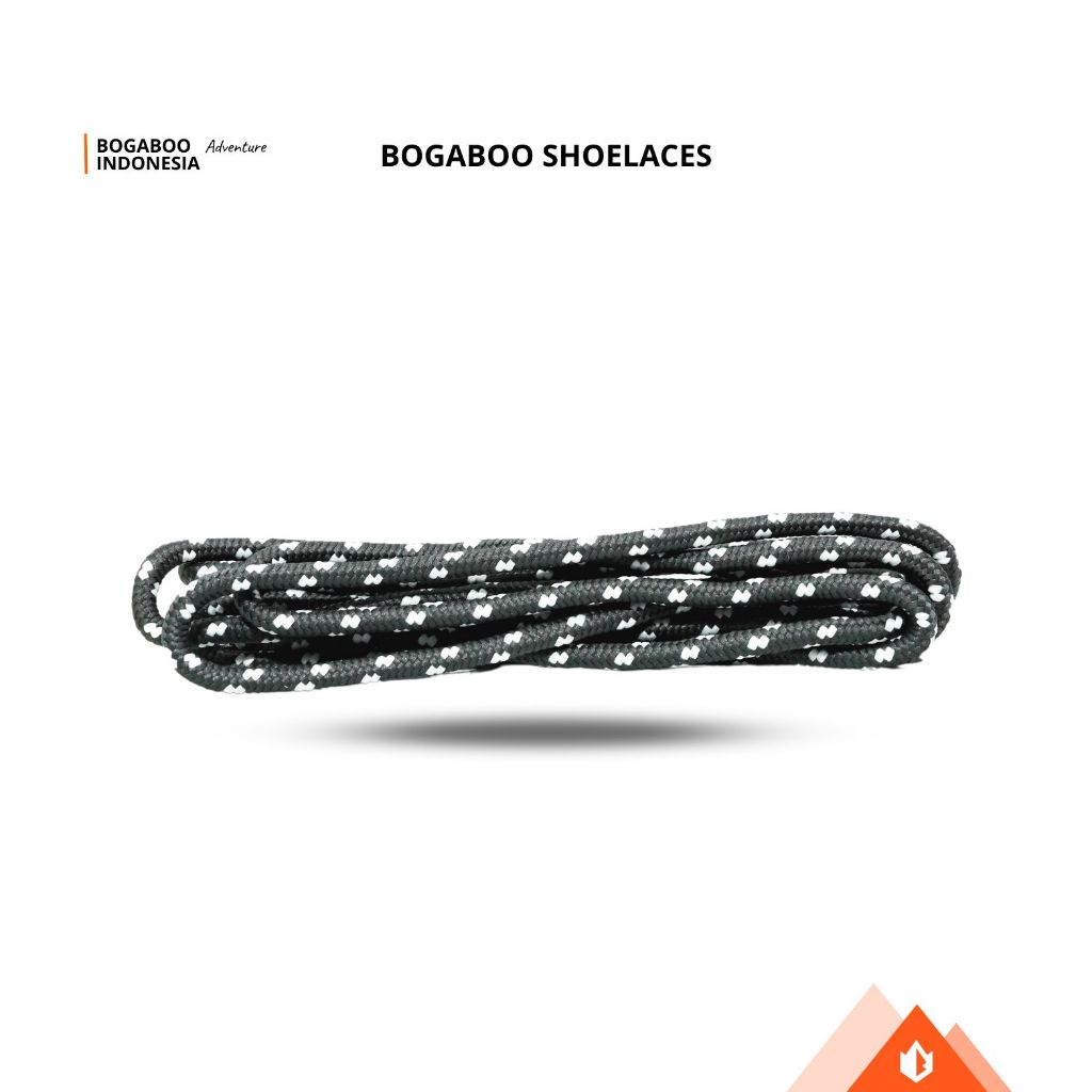 Bogaboo Tali Sepatu  Bulat Polyester 1 Pasang - Shoelace - Tali Sepatu Olahraga Hiking Gunung Outdoo