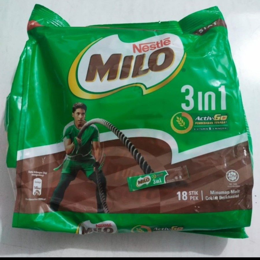 

Milo 3in1 isi 18sachet dan milo 3 in 1 14sachet