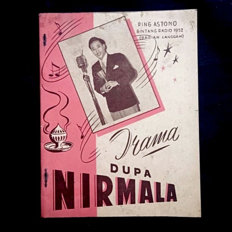 Antik Vintage Buku Musik Lagu Lama IRAMA DUPA NIRMALA - Ping Astono 1952 Utuh Komplit Layak Koleksi