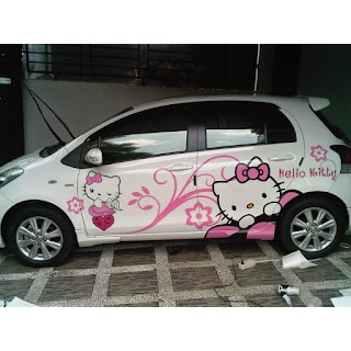 sticker stiker mobil hello kitty stiker ayla agya avanza xenia universall cutting stiker strippig mo