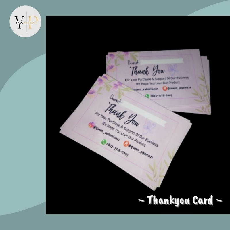 

Cetak NameCard / ThankyouCard