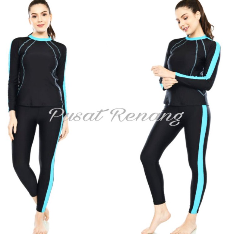 PALINGLARIS baju renang selam wanita baju renang panjang baju renang baju surfing 2piece panjang dew