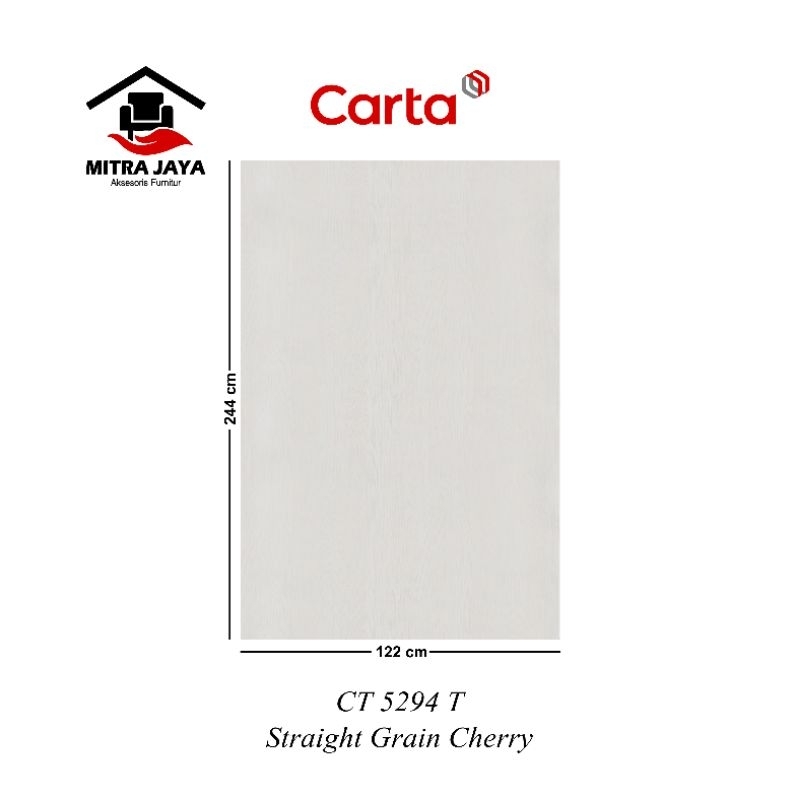 HPL Carta CT 5294 T Carta HPL Straight Grain Cherry  CT5294T CARTA Hpl Pelapis Kayu Tipe Ct5294t