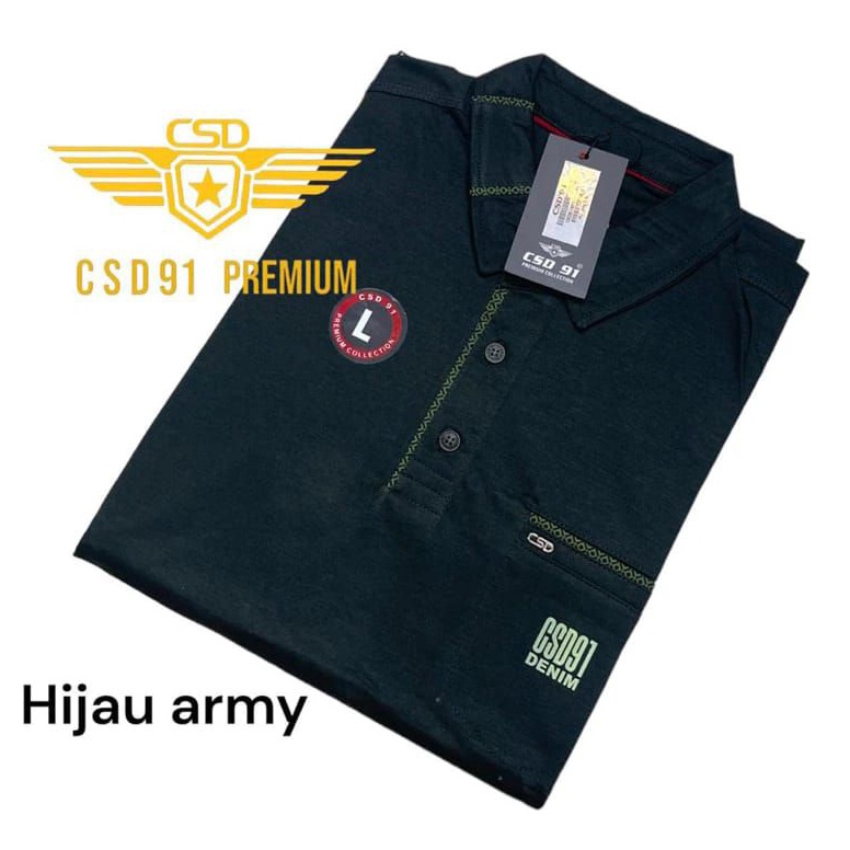 Langsung Atc kerah fashion distro CSD 91  kerah fashion original CSD 91  kaos kerah pria  kerah saku