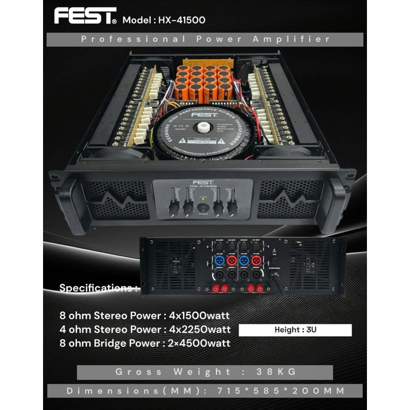 Power amplifier fest hx41500 hx-41500 original