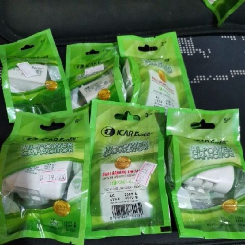 kapasitor icar ecofill 1uf 1,5uf 2 uf 3 uf 4uf 5 uf