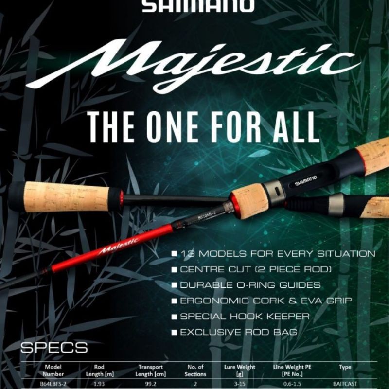 Joran Shimano Majestic 2020 Joran Spinning / Joran Baitcasting / Original Shimano