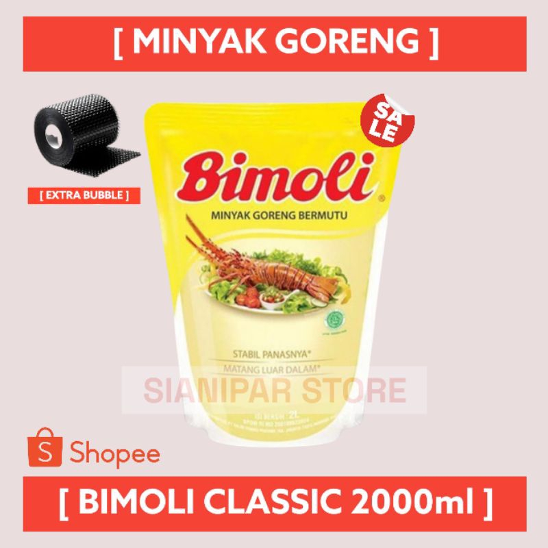 

Bimoli Minyak Goreng Classic Refill Pouch 2L - 2000ml [ Gratis Pengemasan Dengan Bubble Wrap ]