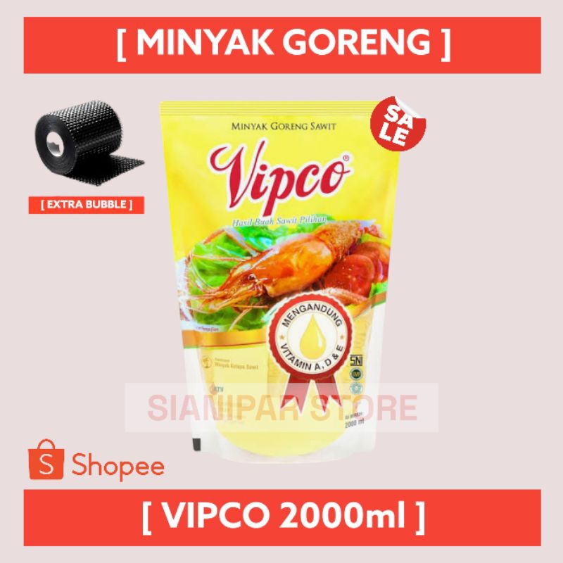 

Vipco Minyak Goreng Refill Pouch 2L - 2000ml [ Gratis Pengemasan Dengan Bubble Wrap ]