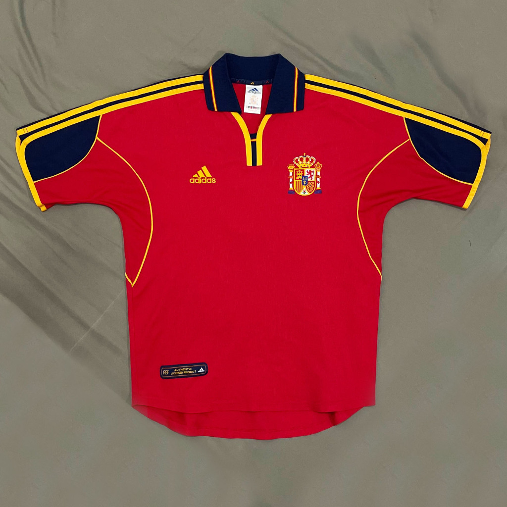 Original Adidas Spain Home Kit 2000 Jersey Bola Vintage