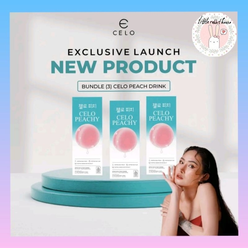 CELO PEACHY BUNDLE 3 BOX COLLAGEN PEACH DRINK NO SUGAR KOLAGEN CELO BEAUTE CELOBEAUTEBYCECE