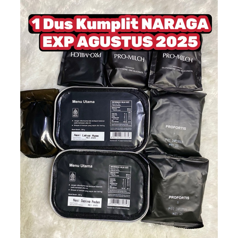 

TERBARU SATU DUS NARAGA Plus RANSUM TNI MAKANAN JATAH TNI EXP JUNI - AGUSTUS 2025 MAKANAN INSTAN PRAKTIS BEKAL UMROH / BEKAL HAJI