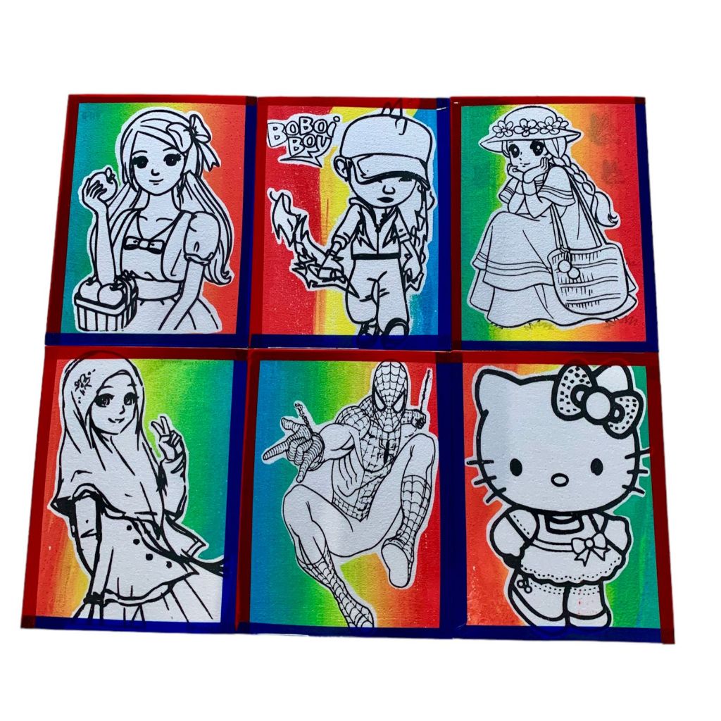 

HLC - (50 Pcs) [Lis Lakban] [Rainbow] Sterofoam Lukis uk 33x50 / Sterofoam Mewarnai / Gabus Lukis Pasar Malam