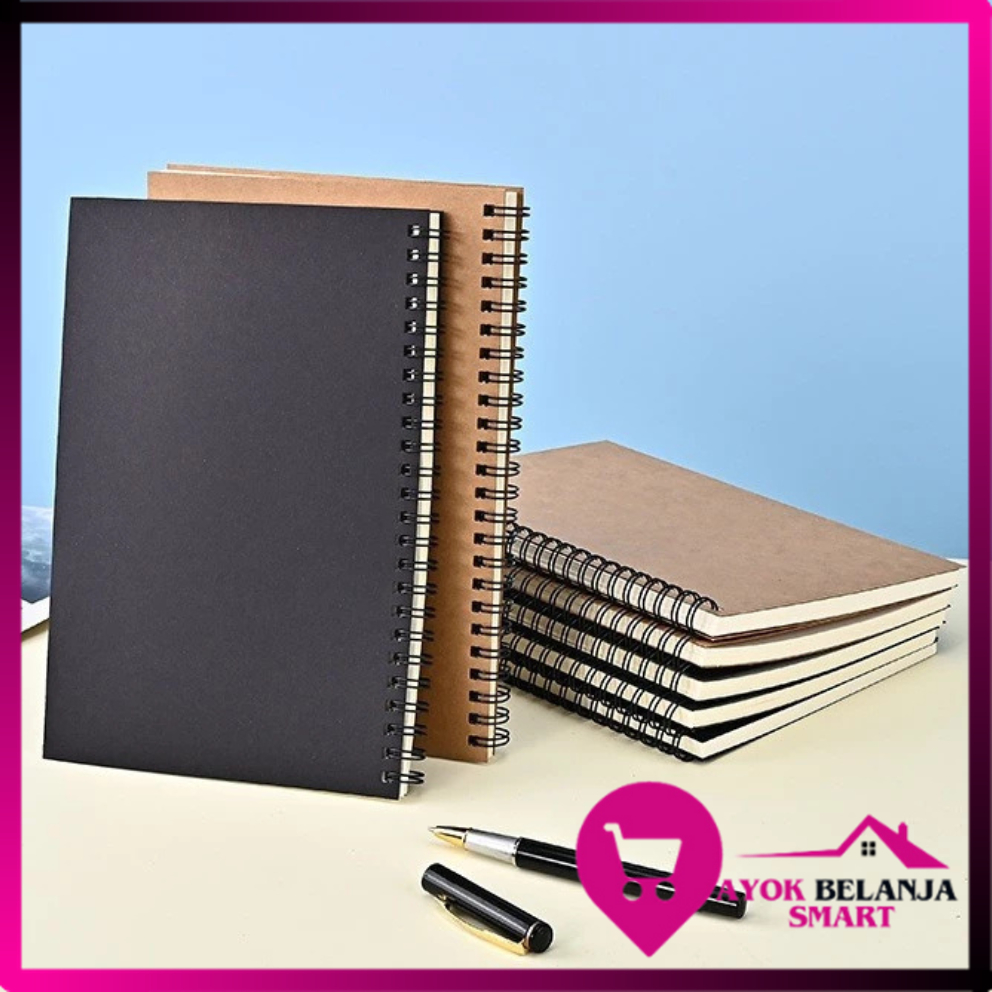 

ABS Buku Tulis Catatan Notebook Jurnal isi 50 Lembar Cover Transparan Blank Spiral Notebook Transparant
