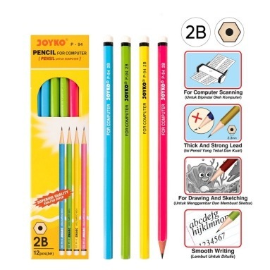 

Pencil Pensil Joyko P-94 2B/ pcs dan Lusin