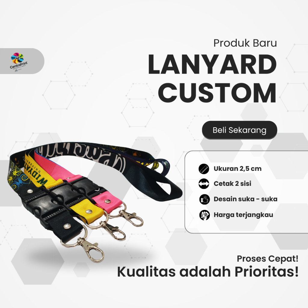 

Cetak Tali Lanyard yang Sesuai dengan Gaya Anda ukuran 2,5cm 2 sisi