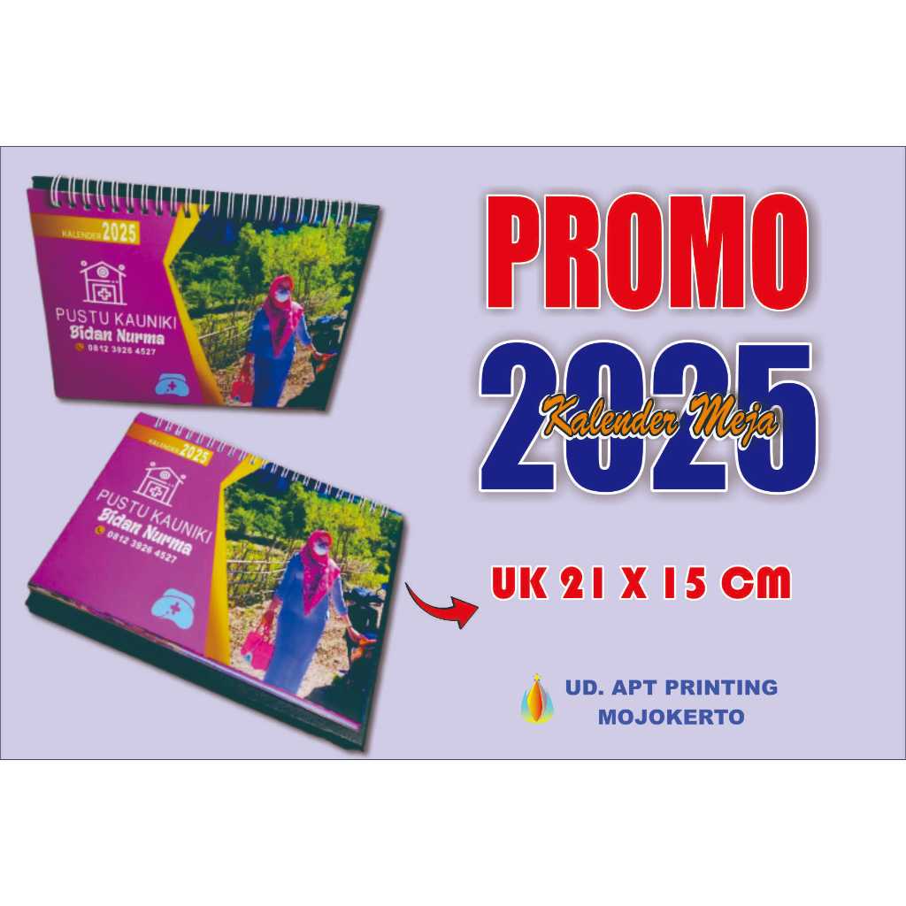 

KALENDER MEJA CUSTUM UK A5 BISA CANTUM FOTO