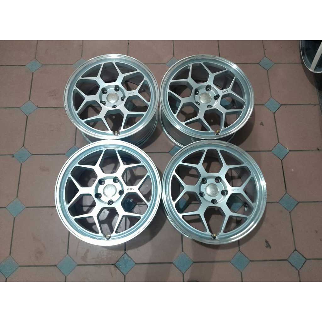 VELG 2ND RACING HSR GRY RING 18X8 PCD 5X114 U/ HRV BRV INOVA ERTIGA