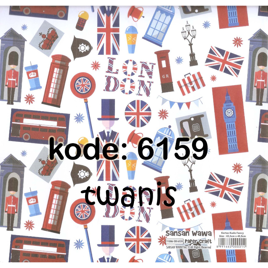 

Kertas Kado Negara London SANWA kode 6159 Eceran Khusus Jogja kirim Kurir Instan