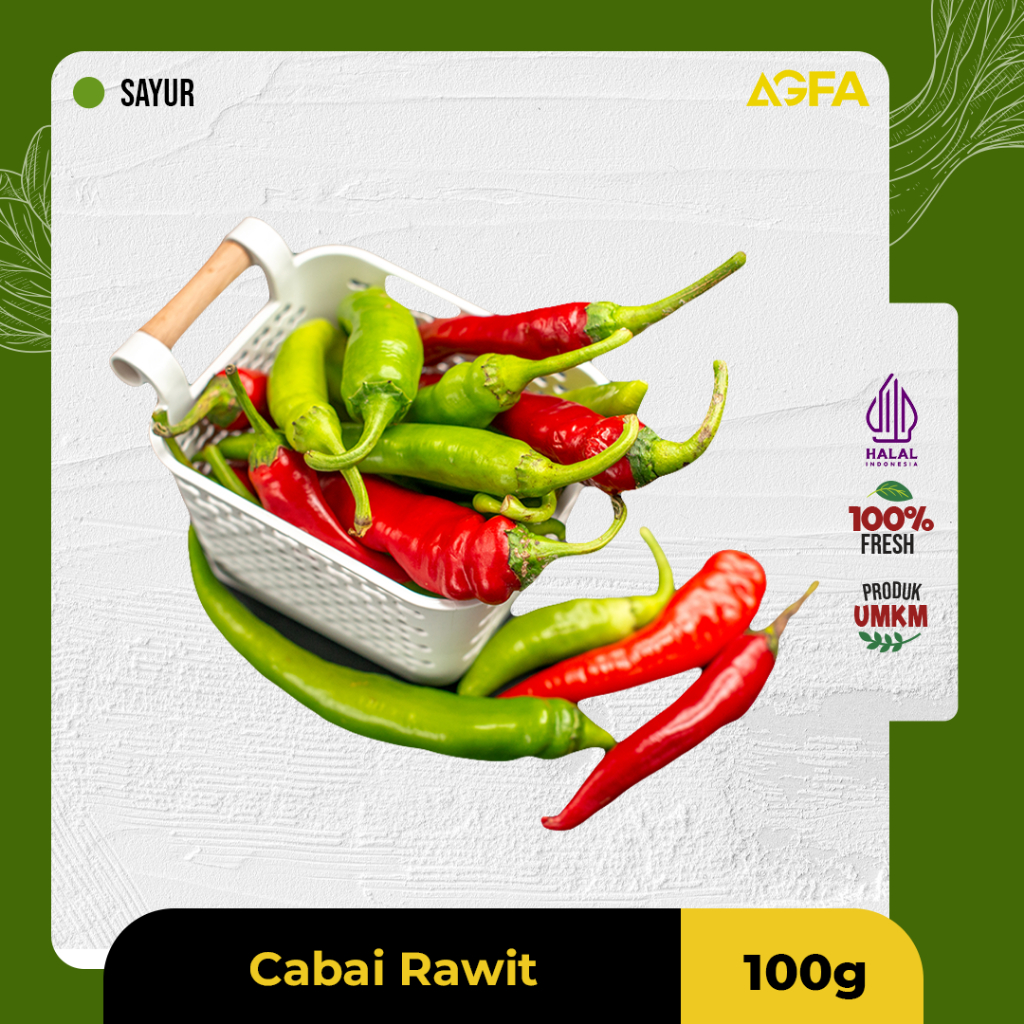 

Cabe Rawit 100g / Cabai / Cabe Rawit / Pedas / Sambal Pedas / Jual Sayur Sidoarjo