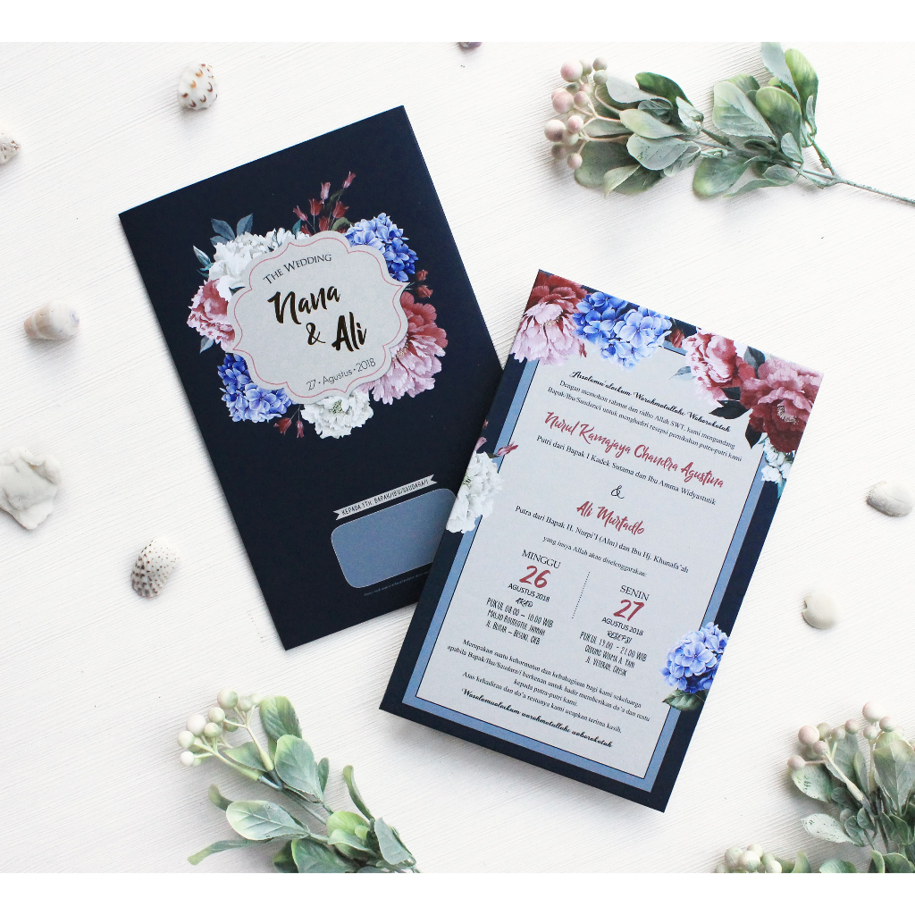 

Undangan Amplop Slide + isi single hard