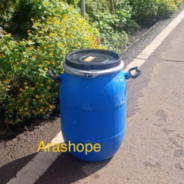 tong plastik 35 liter hdpe bekas/drum/tong sampah plastik