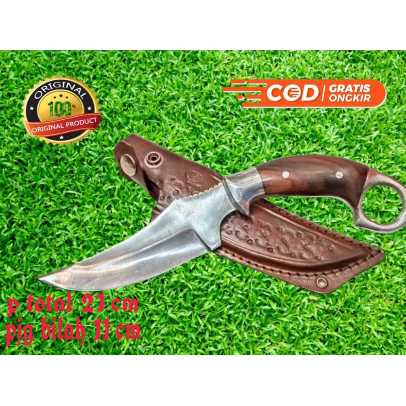 kerambit skinner premium survival hunting kepis HSS gergaji batu