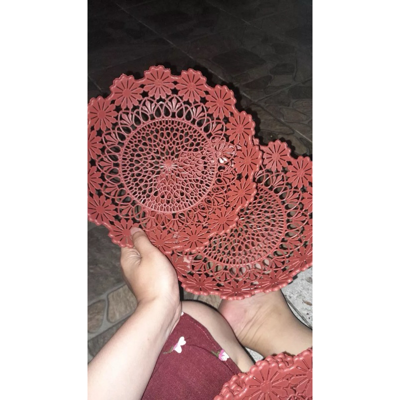 

PIRING ROTAN BUNGA TEBEL ISI 12PCS READY stock