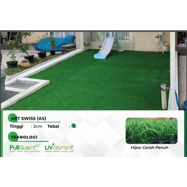 Dekorasi Rumput Buatan Karpet Rumput Sintetis ArtGrass Meteran