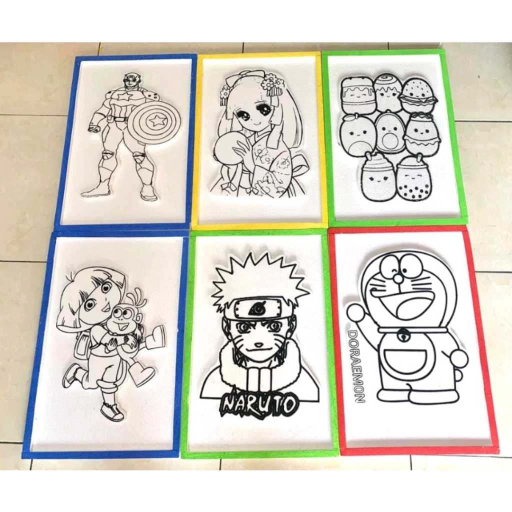 

HLC - (50 Pcs) Lukis Sterofoam 3D UK 33X50 / Styrofoam 3 Dimensi / Sterofoam Lukis Anak Timbul uk 33x50