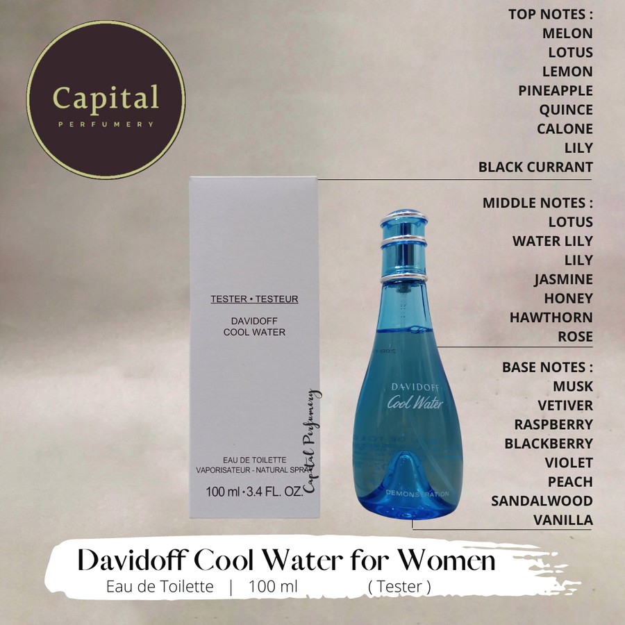 Davidoff Cool Water Woman Edt 100ml Tester