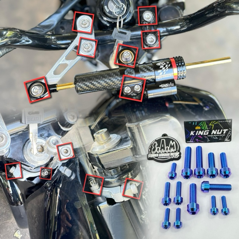 BAUT TITANIUM BAGIAN STABILIZER ATAS RX-KING BRACKET TK PRO STABILISER MATRIS RXK RXS RXKING RX KING