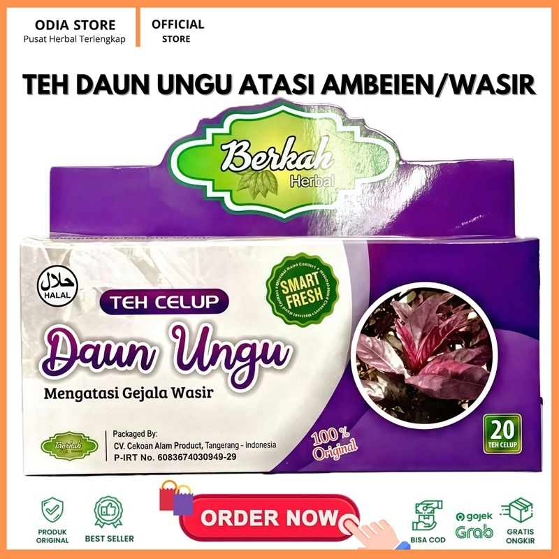 

Teh Celup Daun Ungu Berkah Herbal Isi 20 Kantong Teh Celup Mengatasi Ambeien