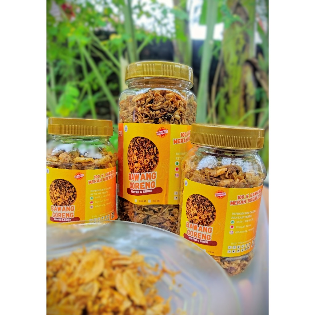 

BAWANG GORENG ASLI Tanpa Tepung / Renyah dan Gurih / Best Quality / Bawang Goreng Brebes 200 gr