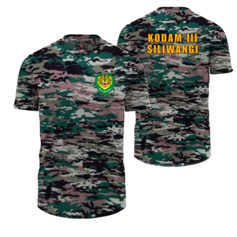 Kaos DRI-FIT Loreng Kasad Sablon KODAM III SILIWANGI