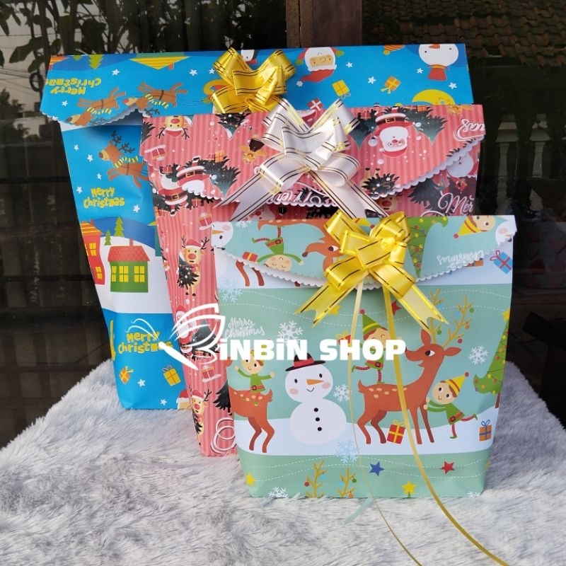 

EDISI NATAL - Kantong Kado Instan Motif Natal / Kertas Kado Instan